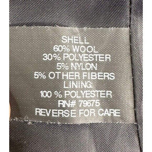 Michael Kors Asymmetric Zip Wool Blend Coat Black Women's Size 8 Belted Hooded - Picture 15 of 16